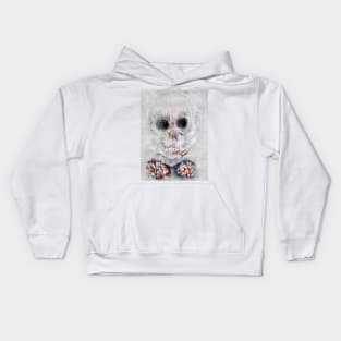 SKULL with BOW TIE Kids Hoodie